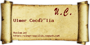 Ulmer Cecília névjegykártya
